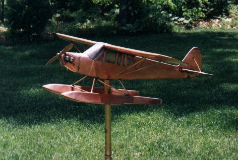 Piper J-3 Cub Floatplane Weathervane