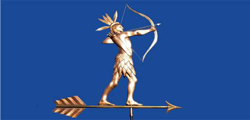 Indian With Bow Weathervane