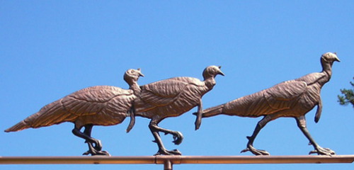 Three Turkeys Weathervane